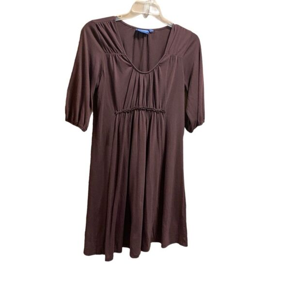 Vera Wang Simply Vera | Women’s Plum Purple Loose Boho Short Sleeve Dress - Picture 1 of 10